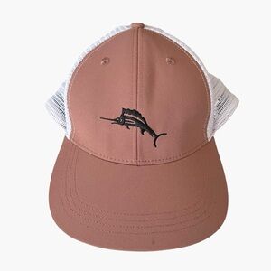 Tommy Bahama w/Marlin Logo "Tip Your Cap" Tan/Mesh Adjustable Trucker Cap Hat